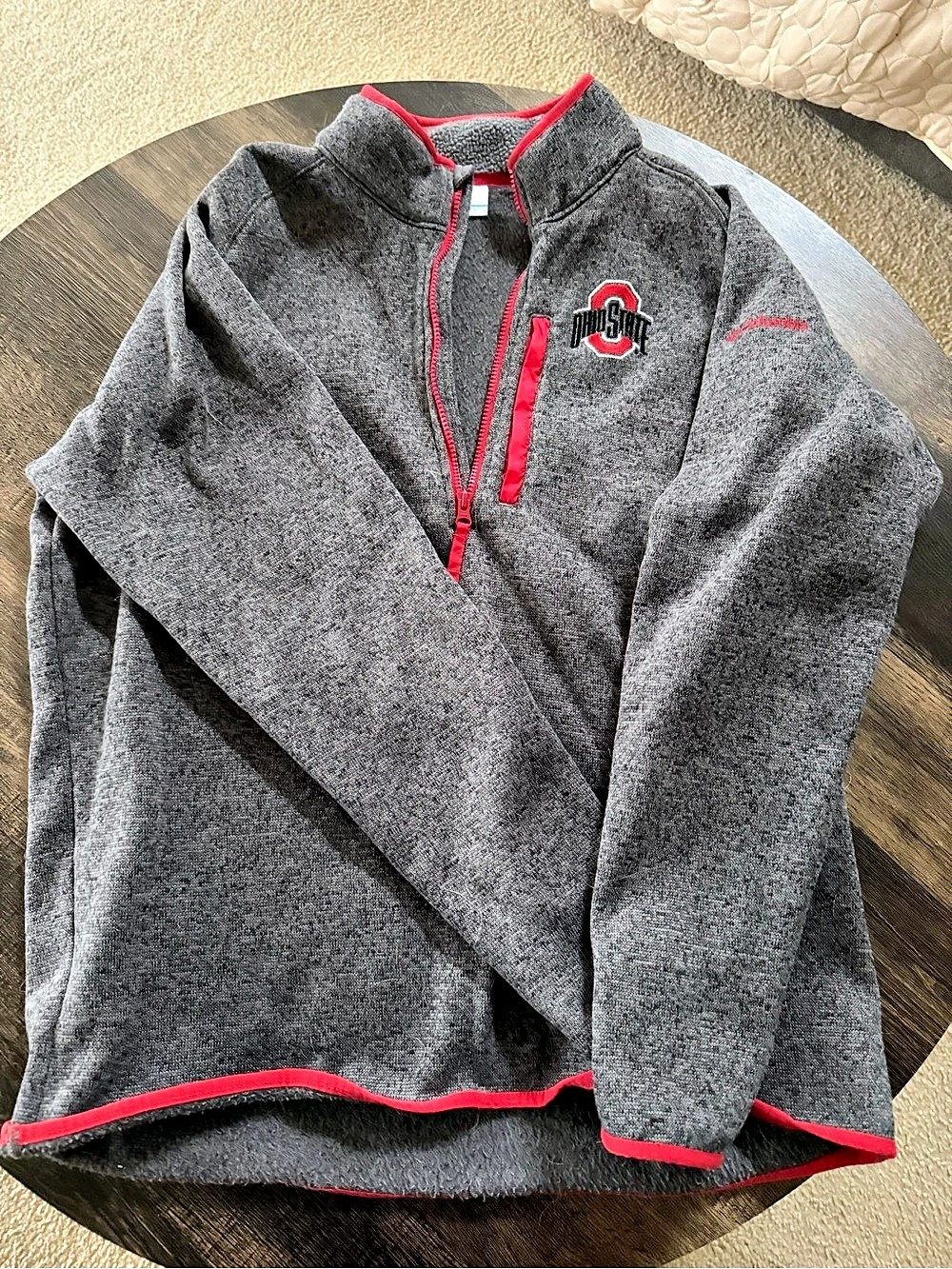 Columbia Ohio State Buckeyes Collegiate Fleece Half Zip Pullover